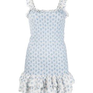LoveShackFancy Breyer Cotton Ruffled Mini Dress